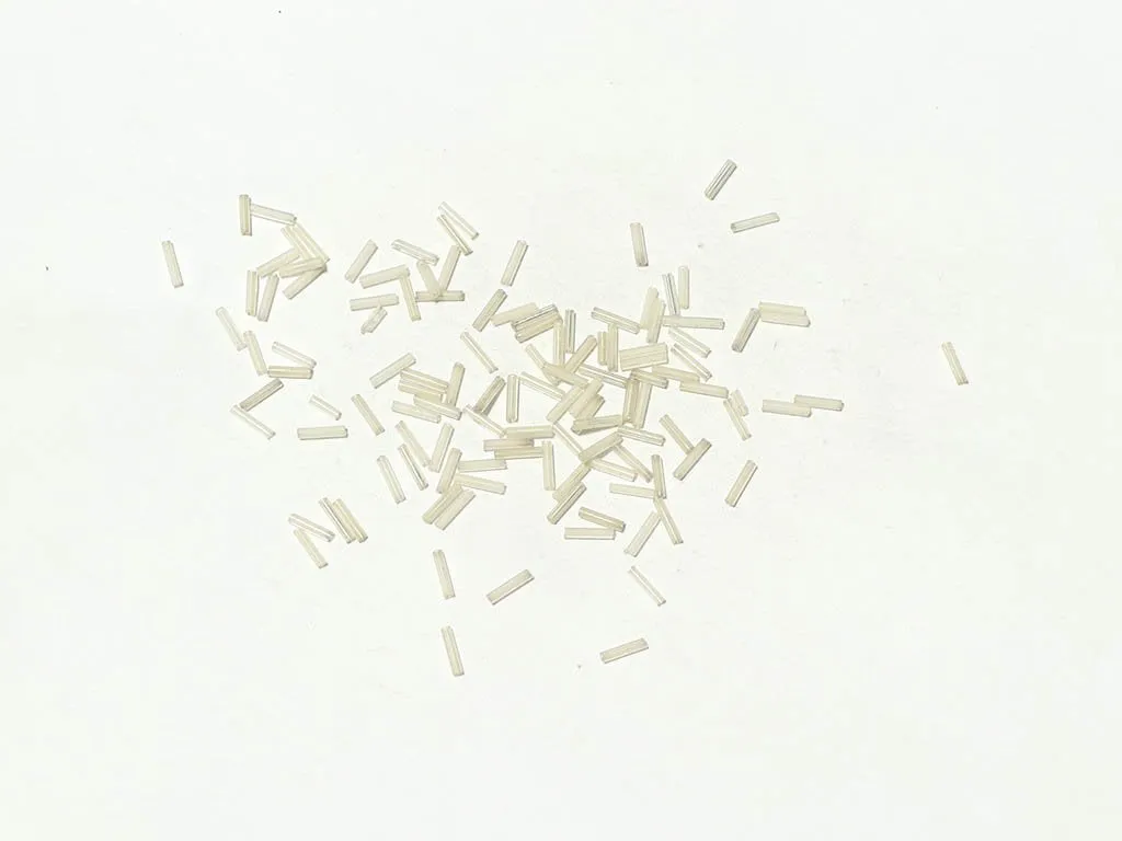White Transparent Pipe/ Bugle Glass Seed Beads (Wholesale)