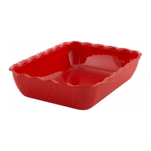Winco CRK-13R Deli Crock, 13" x 10" x 3", Red