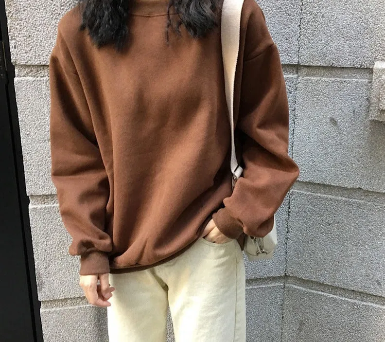 Wjczt Solid Color Hoodies Women Jersey Winter Fleece Korean Harajuku Sweatshirt Women Kpop Kawaii Black Pink Womens Pullover