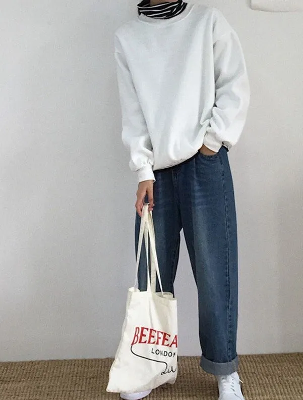 Wjczt Solid Color Hoodies Women Jersey Winter Fleece Korean Harajuku Sweatshirt Women Kpop Kawaii Black Pink Womens Pullover