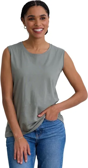 Women's 100% Organic Pima Cotton Sleeveless Tee