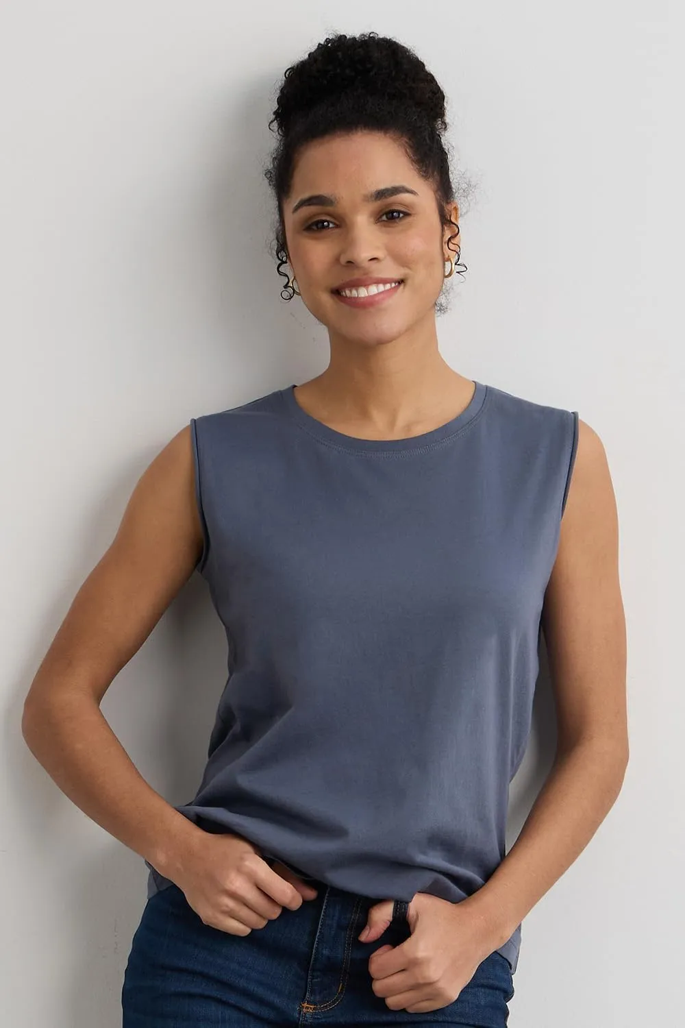 Women's 100% Organic Pima Cotton Sleeveless Tee
