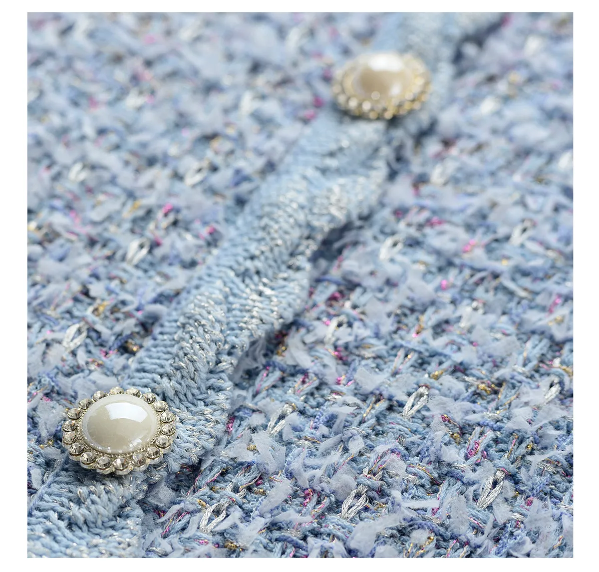 YES BY YESIR elegant sophisticated feminine pastel blue knitted dress - Julius